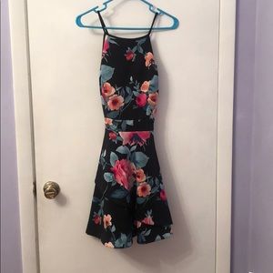 Black floral dress